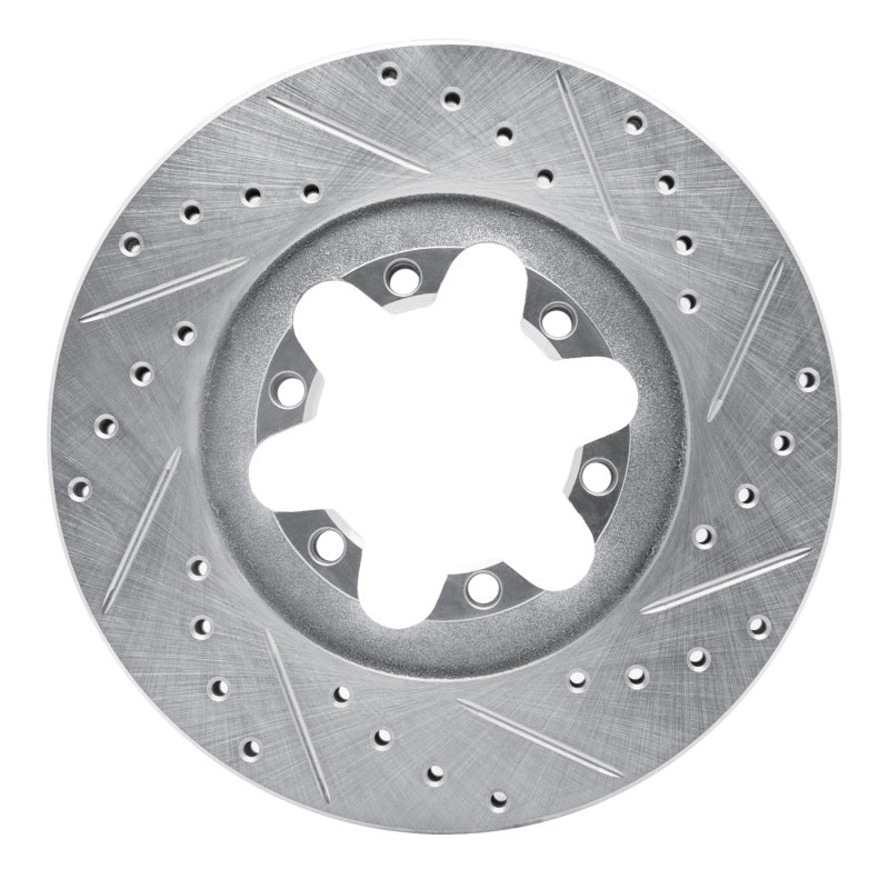 R1 Concepts R1 04-08 Chevrolet Colorado Front Right Drilled & Slotted Silver Brake Rotor