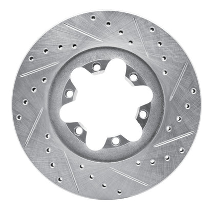 R1 Concepts R1 04-08 Chevrolet Colorado Front Right Drilled & Slotted Silver Brake Rotor