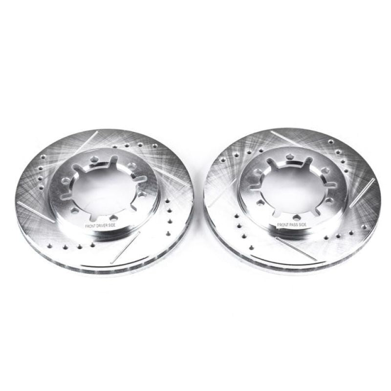 PowerStop Power Stop 98-04 Nissan Frontier Front Evolution Drilled & Slotted Rotors - Pair