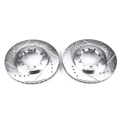 PowerStop Power Stop 98-04 Nissan Frontier Front Evolution Drilled & Slotted Rotors - Pair