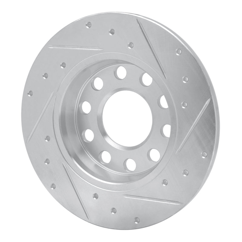 R1 Concepts R1 00-08 Audi A4 (USA/Canada) Rear Left Drilled & Slotted Silver Brake Rotor