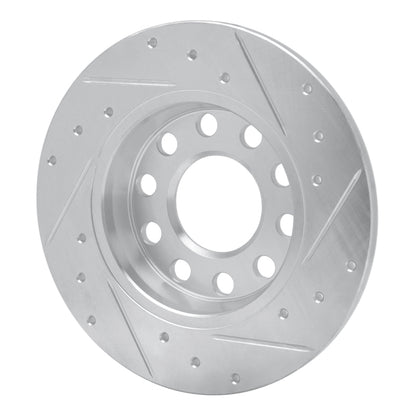 R1 Concepts R1 00-08 Audi A4 (USA/Canada) Rear Left Drilled & Slotted Silver Brake Rotor