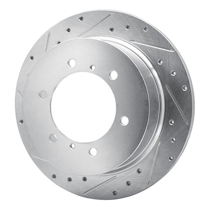 R1 Concepts R1 90-04 Mitsubishi Montero Rear Left Drilled & Slotted Silver Brake Rotor