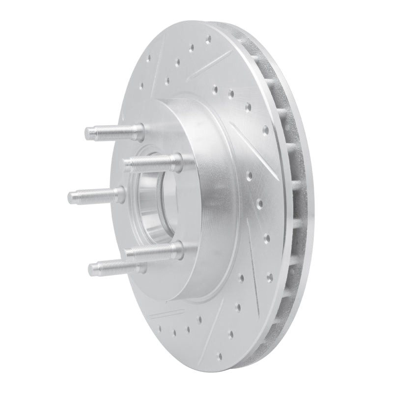 R1 Concepts R1 95-97 Ford Ranger (USA/Canada) Front Left Drilled & Slotted Silver Brake Rotor