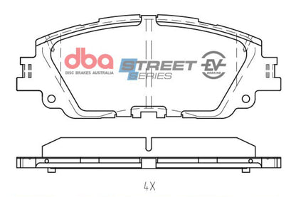 DBA 19-21 Lexus ES350 Front SSEV Street Series Brake Pads