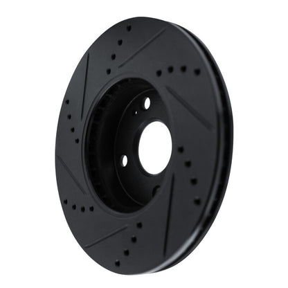 R1 Concepts R1 16-25 Mazda 2 (Mexico) Front Right Drilled & Slotted Black Brake Rotor