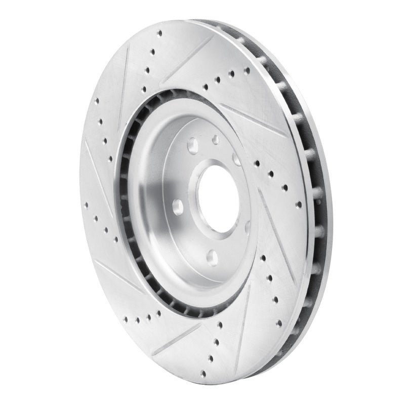 R1 Concepts R1 09-17 Buick Regal Front Right Drilled & Slotted Silver Brake Rotor