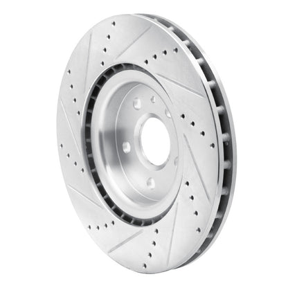 R1 Concepts R1 09-17 Buick Regal Front Right Drilled & Slotted Silver Brake Rotor