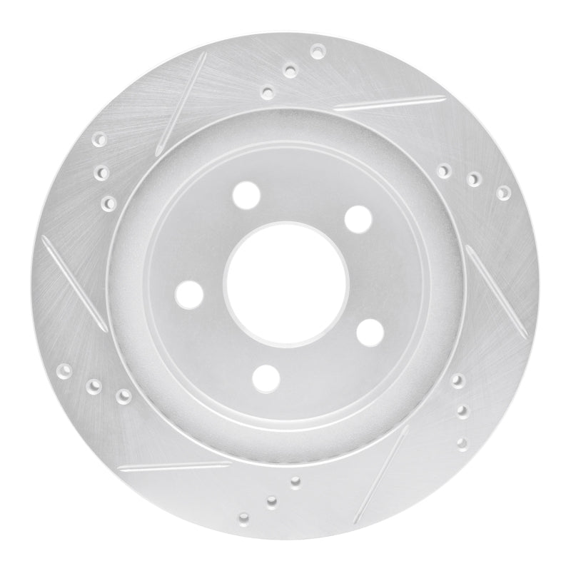 R1 Concepts R1 93-97 Chevrolet Camaro Rear Right Drilled & Slotted Silver Brake Rotor