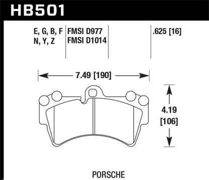 Hawk Performance Hawk Porsche HPS Street Front Brake Pads