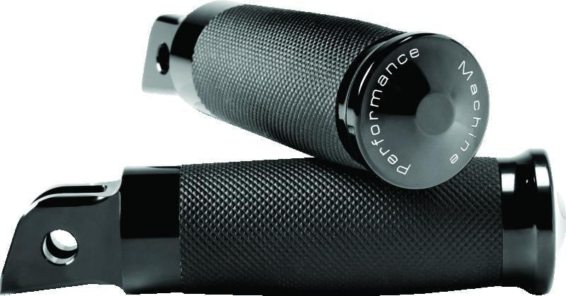 Performance Machine Footpegs Contour Rider - Black Ano