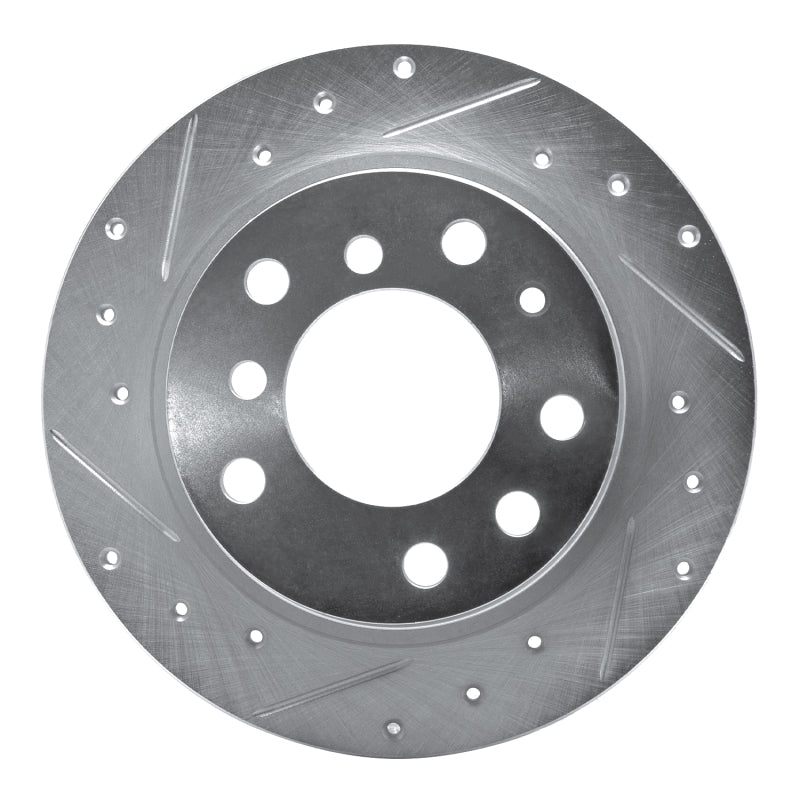 R1 Concepts R1 69-81 BMW 2800 Rear Left Drilled & Slotted Silver Brake Rotor