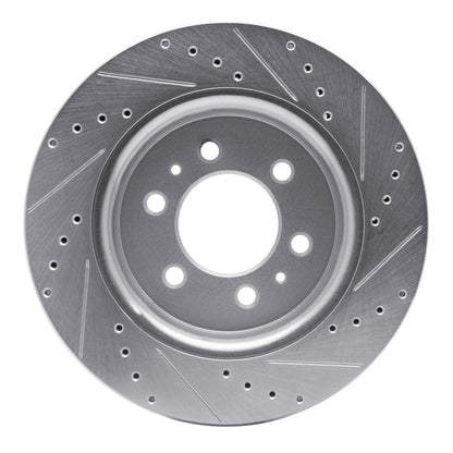 DFC 07-21 Ford F-150 4WD Front Left Drilled & Slotted Silver Brake Rotor