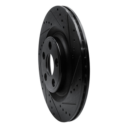 R1 Concepts R1 14-21 Jaguar F-Type Rear Right Drilled & Slotted Black Brake Rotor