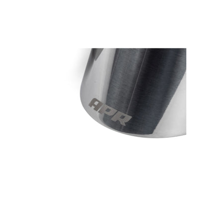 APR Single-Walled 4in Slash-Cut Tips - Polished Silver - Set of 2