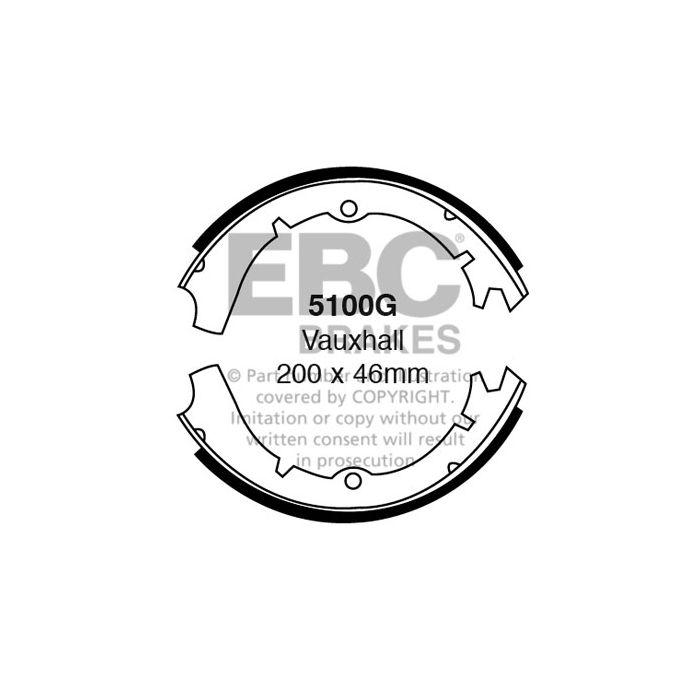 EBC 5100G Brake Shoes Front