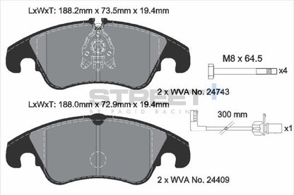 PAGID Racing T8093SP2001 STREET+ Brake Pads