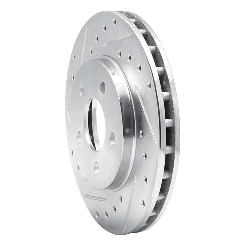 R1 Concepts R1 96-00 Chrysler Town & Country Front Left Drilled & Slotted Silver Brake Rotor