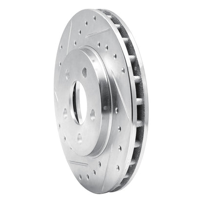 R1 Concepts R1 96-00 Chrysler Town & Country Front Left Drilled & Slotted Silver Brake Rotor