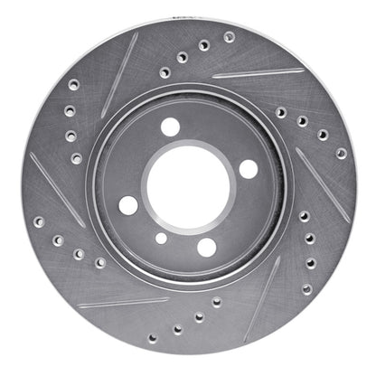 R1 Concepts R1 84-91 BMW 325 Front Right Drilled & Slotted Silver Brake Rotor
