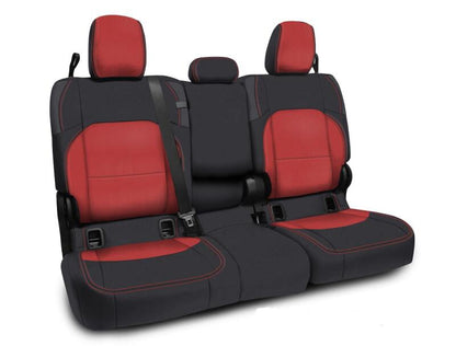 PRP Seats PRP 2020+ Jeep Gladiator JT Rear Bench Cover with Leather Interior - Black/Red