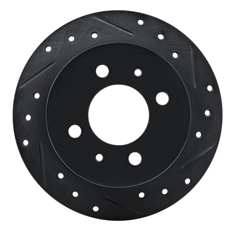 R1 Concepts R1 92-96 Dodge COLT Rear Right Drilled & Slotted Black Brake Rotor