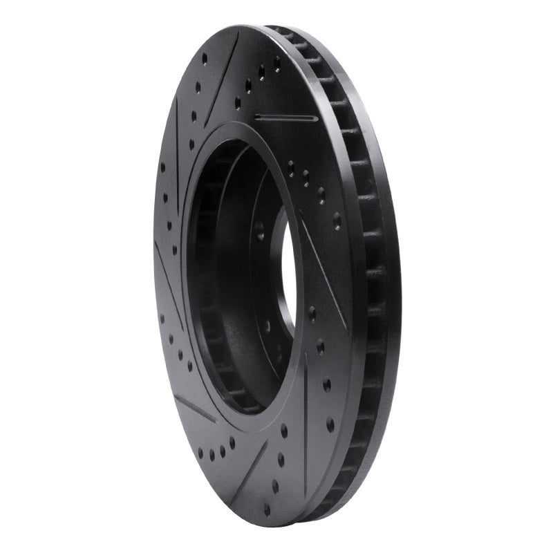 R1 Concepts R1 03-06 Kia Sorento Front Right Drilled & Slotted Black Brake Rotor
