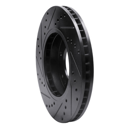R1 Concepts R1 03-06 Kia Sorento Front Right Drilled & Slotted Black Brake Rotor