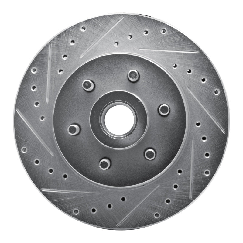R1 Concepts R1 91-96 Dodge DAKOTA RWD Front Left Drilled & Slotted Silver Brake Rotor