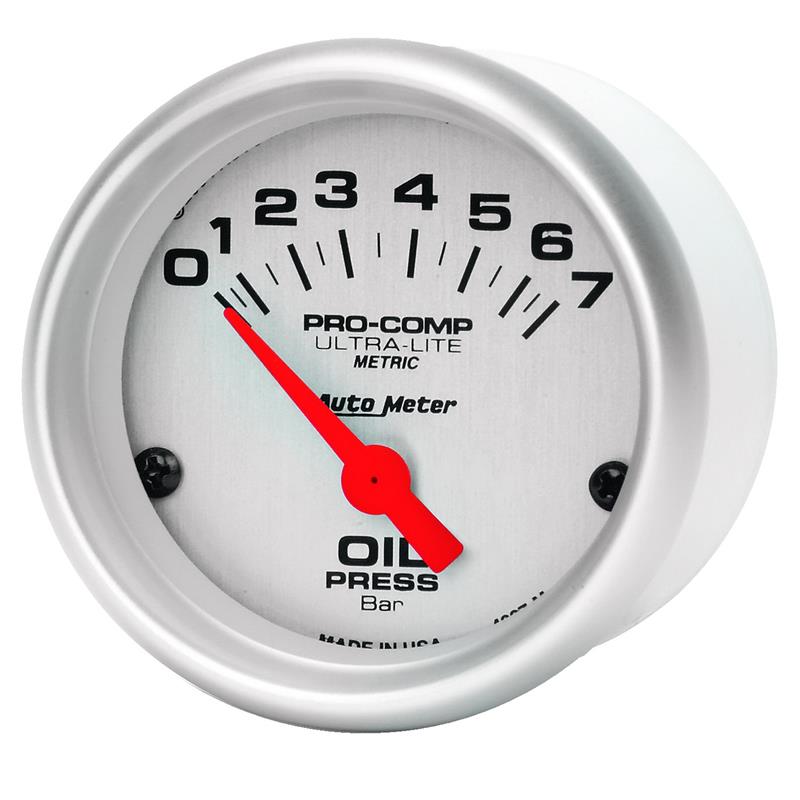 Autometer Ultra-Lite 52mm 0-7 Bar Electronic Oil Pressure Gauge