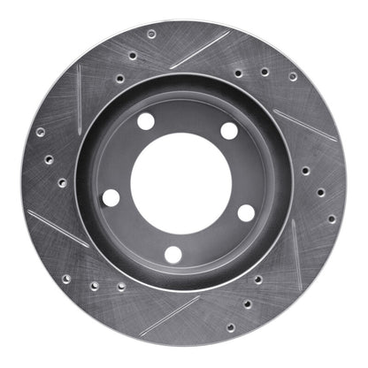 R1 Concepts R1 76-93 Ford F-150 4WD Front Right Drilled & Slotted Silver Brake Rotor