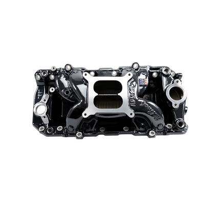 Edelbrock RPM Air-Gap Intake Manifold for Big-Block Chevy Oval Port - Black Plasma Finish