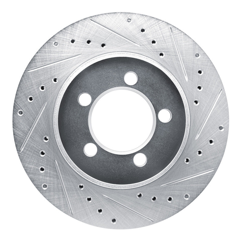 R1 Concepts R1 1965-1972 Dodge Dart Front Right Drilled & Slotted Silver Brake Rotor