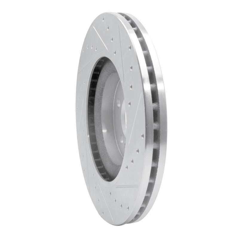 R1 Concepts R1 06-12 Mercedes-Benz ML550 Front Left Drilled & Slotted Silver Brake Rotor