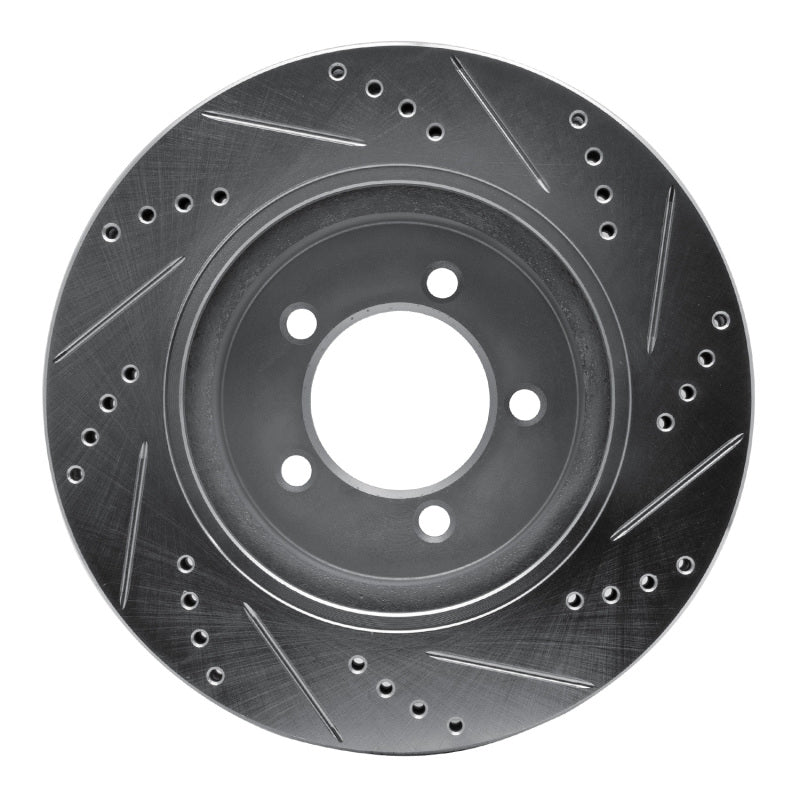 R1 Concepts R1 02-05 Ford Explorer Front Left Drilled & Slotted Silver Brake Rotor