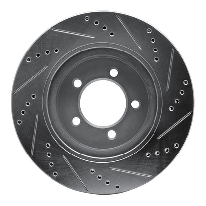 R1 Concepts R1 02-05 Ford Explorer Front Left Drilled & Slotted Silver Brake Rotor
