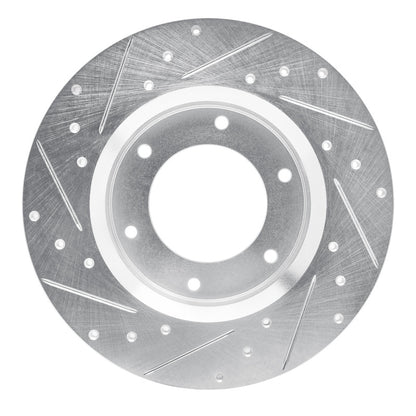 R1 Concepts R1 79-80 Toyota Pickup Front Right Drilled & Slotted Silver Brake Rotor