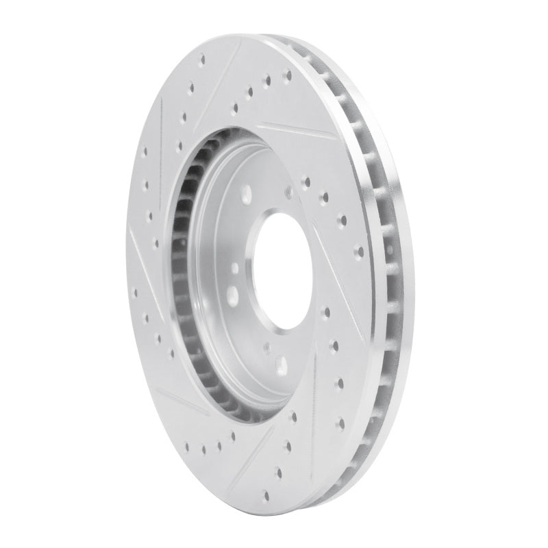 R1 Concepts R1 91-96 Acura NSX Front Right Drilled & Slotted Silver Brake Rotor