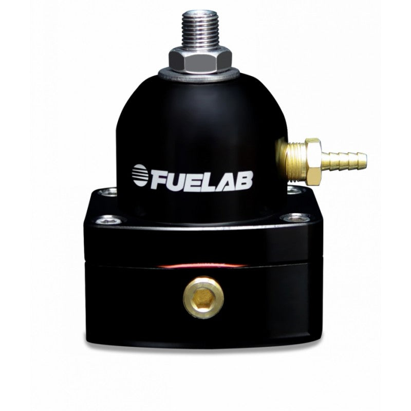 FUELAB 54502-1-T MINI FUEL PRESSURE REGULATOR IN-LINE TBI (10-25 PSI, 6AN-IN, 6AN-OUT) BLACK