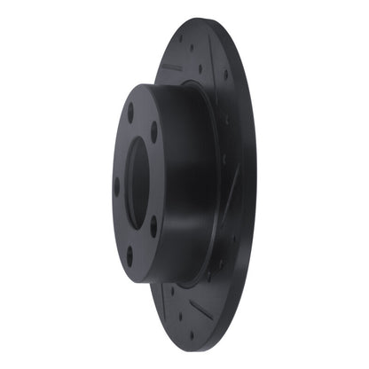 R1 Concepts R1 96-05 Audi A4 Quattro Rear Right Drilled & Slotted Black Brake Rotor