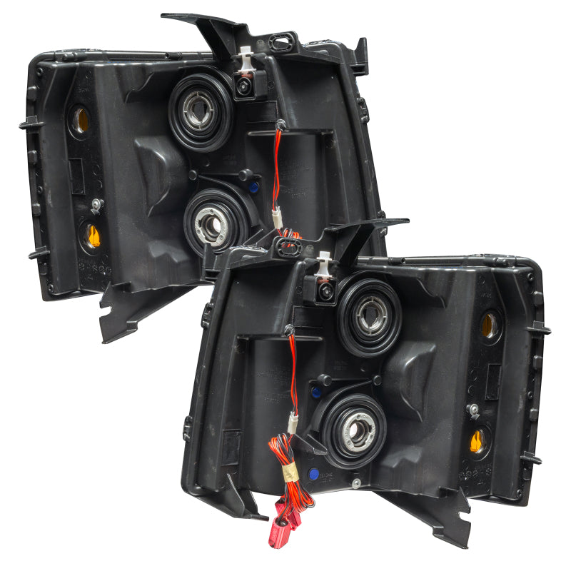 ORACLE Lighting Oracle 07-13 Chevy Silverado SMD HL - Blk - Round Style - ColorSHIFT w/ BC1 Controller