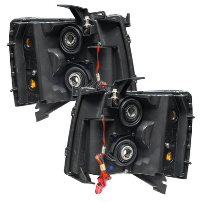 Oracle Lighting 07-13 Chevrolet Silverado Assembled Halo Headlights Round Style -Red