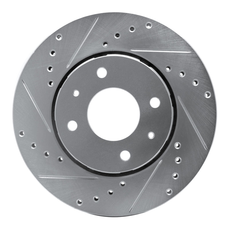R1 Concepts R1 00-04 Volvo S40 Front Left Drilled & Slotted Silver Brake Rotor