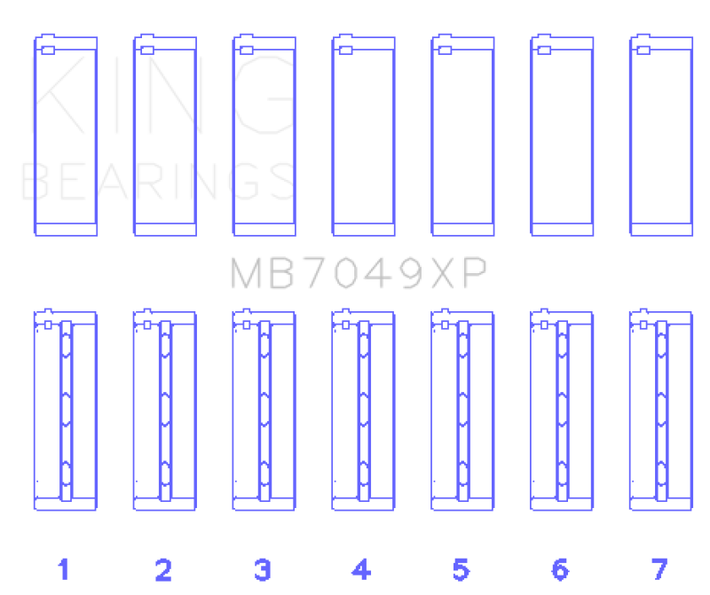 King Engine Bearings Toyota 1FZFE (Size STDX) Performance Main Bearing Set