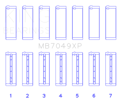 King Engine Bearings Toyota 1FZFE (Size STDX) Performance Main Bearing Set