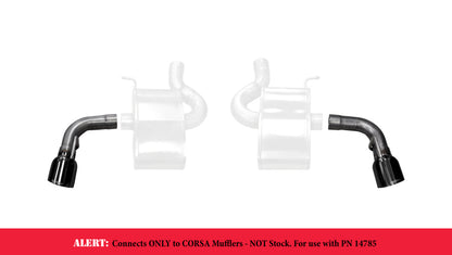 CORSA Performance Corsa 2016-24 Chevy Camaro SS 2.75in Inlet / 4.5in Outlet Black PVD Tip Kit (For Corsa Exhaust Only)