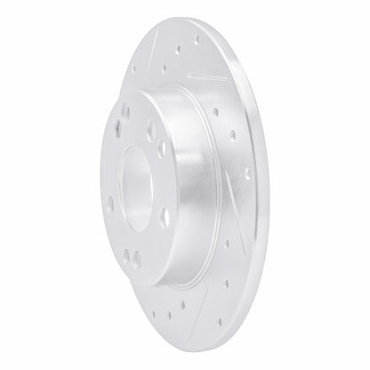 R1 Concepts R1 83-89 Mercedes-Benz 190D Front Left Drilled & Slotted Silver Brake Rotor