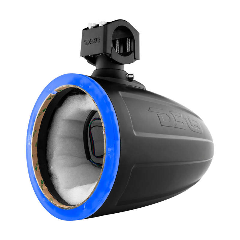 DS18 Marine And Powersports Towers Speakers Not Included 8in RGB LED Lights Black