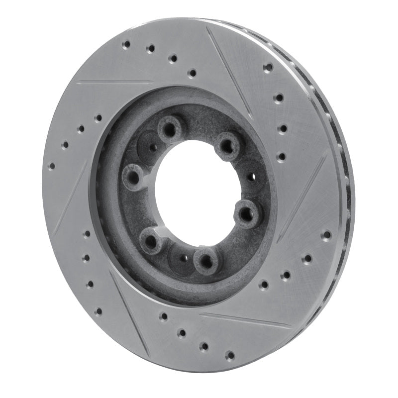 R1 Concepts R1 92-02 Acura SLX Front Left Drilled & Slotted Silver Brake Rotor