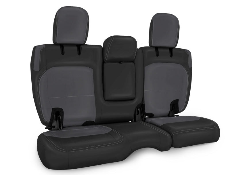 PRP Seats PRP 2018+ Jeep Wrangler JLU/4 door Rear Bench Cover with Leather Interior - Black/Grey